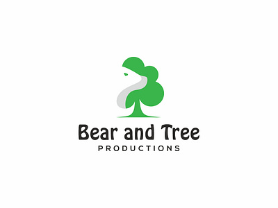 Bear and Tree Productions Logo design animal bear branding fimbird logo logodesigner nature production tree