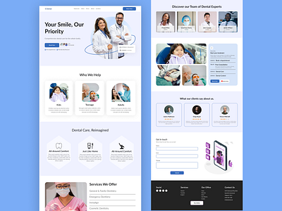 Landing Page Of Small Business(Dentist) branding business corporate dentist design doctor ecommerce figma landingpage projects smallbusiness ui uiux ux webdesign