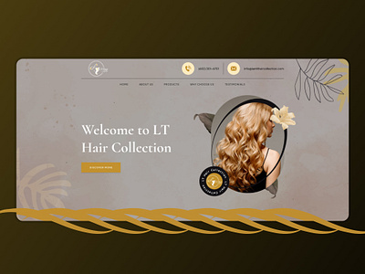 Elegant SEM Design for LT Hair Collection clean design dribbble showcase hair care modern website responsive design sem design ui design ux design web interface