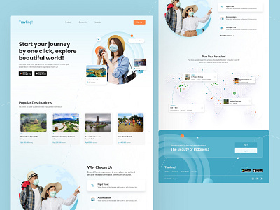 Exploration Travel Website Landing Page 2025 awesome website banner branding clean cv design figma graphic design hero section inspiaration modern portfolio template tour travel ui visit website