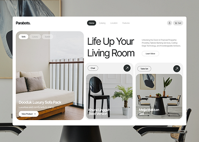 Parabots - Interior E-Commerce Concept clean ecommerce ui ecommerce website interior ecommerce interior website minimalist ui concept ui design ui ux ui ux design website design website ui