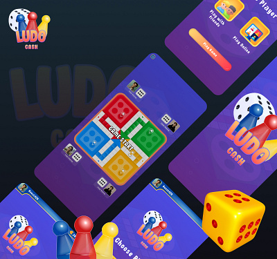 Ludo Cash Mobile Game design game ludo mobile ui