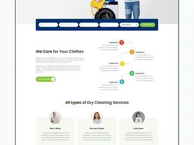 Laundry Easy Landing Page design landing laundry page theme ui ux