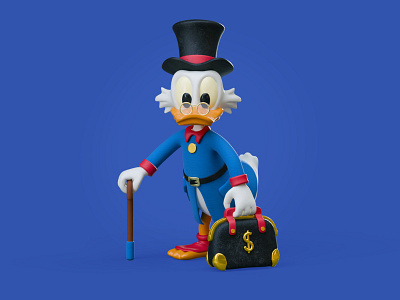 Scrooge McDuck 3d blender character design duck illustration mcduck model modeling scrooge sculpt sculpting