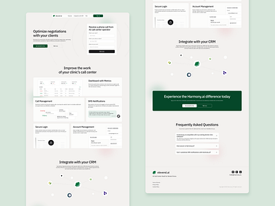 AI Call Center for Dental Clinics - Landing page ai ai platform app design landing page ui ux uxui webapp webdesign
