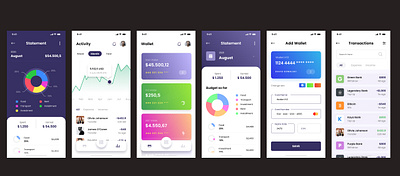 Banking Wallet iOS App Design app bankingapp branding design logo ui ux