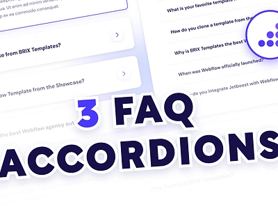 FAQ Accordion Webflow Cloneable Template ui website