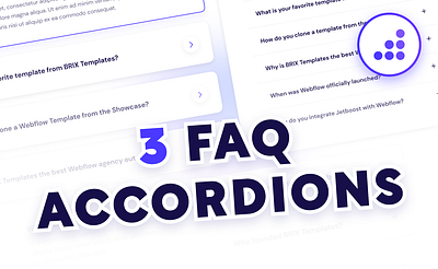 FAQ Accordion Webflow Cloneable Template ui website