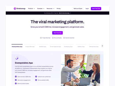 Viralsweep Landingpage Website Redesign digitaldesign email marketing webite landingpage design marketing marketing landing page marketing web design marketing website marketing website landingpage product design redesign redesign landingpage redesign landingpage website redesign website ui uiux userexperience userinterface visual design web design website design