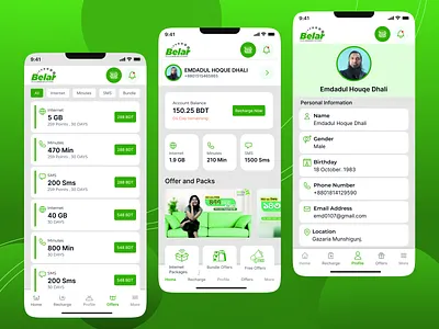 Mobile internet and other service app 3d graphic design logo motion graphics ui uiux design