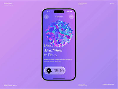 MindWave® - Meditation Mobile App Design Application app ui healing health app health app design healthcare ui meditation app meditation ui meditation website mental health mindfullness app mobile ui relaxing therapy app therapy timer uiux wellness