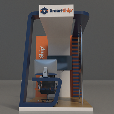 SMART SHIP EXHIBITION STAND 3d booth branding design event exehibition exhibition exterior illustration ui