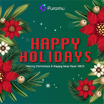 Happy Holidays!!! 3d animation branding design graphic design happy holidays illustration logo merry christmas motion graphics poster puramu ui ui design uiux ux design uxui design web design website design wordpress website