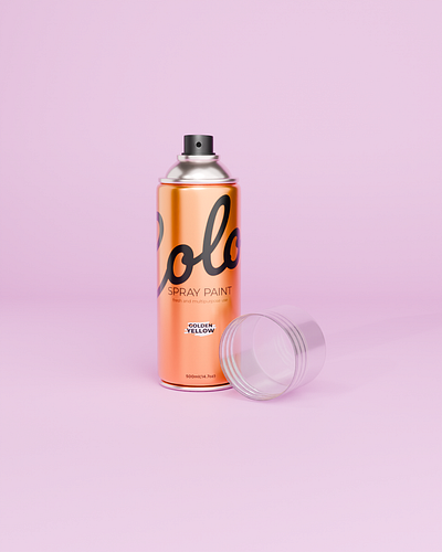 Spray Paint Can 3D Design - Blender 3d branding graphic design