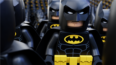 A looped background with a Lego Batman figure 3d animation background batman camera cinema4d lego loop redshift wave