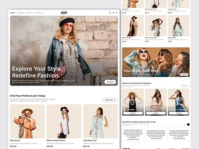 E commerce - Landing page branding design e commerce fasion ui ux web