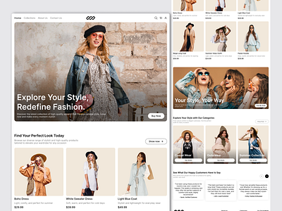 E commerce - Landing page design ui ux web