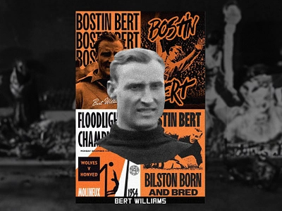 Bostin Bert Williams Wolves v Honved 70th Anniversary Poster badge bert williams bostin branding design football illustration logo logo design poster typography wolves wolves fc