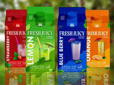 FRESH JUICE PACKAGING DESIGN branding fresh juice fresh juice packaging graphic design juice juice branding juice drink juice fruit juice label juice label design juice packaging juice packaging design label design