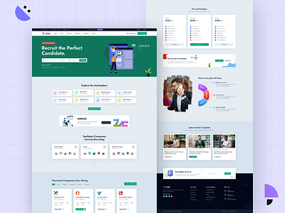 Job Portal Landing Page blog branding business creative creative agency design graphic design hiring job job application job finder job listing job portal landing platform portal recruitment ui ux website