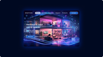 Futuristic Smart Home design figma futuristic ui