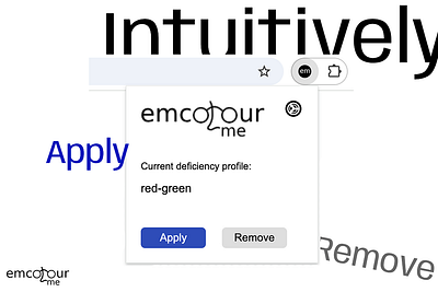 Emcolour Me - A Chrome Extension accessibility app branding chrome dribbbleweeklywarmup extension ui ux