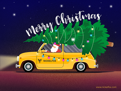 Merry Christmas 3d animation art branding car christmas color creativejoy drive exploration graphic design holidayvibes homepage illustration merrychristmas minimal nickelfox night santa vector