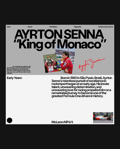 AYRTON SENNA animation branding graphic design motion graphics ui