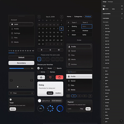 Polishing dark mode components 𖥔 branding components dark mode design design system figma figma design system figma ui kit interface premium ui kit ui ui kit universal design system ux