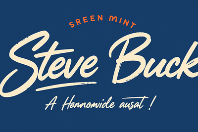 Steve Buck – A Handwritten Script Font elegant font handwriten script