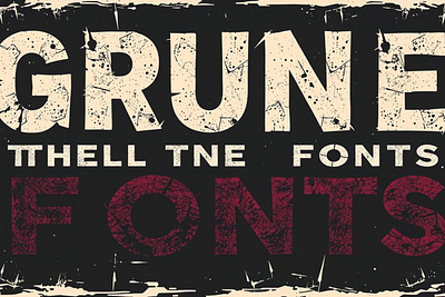 Grunge Fonts Trashed font motion graphics script serif