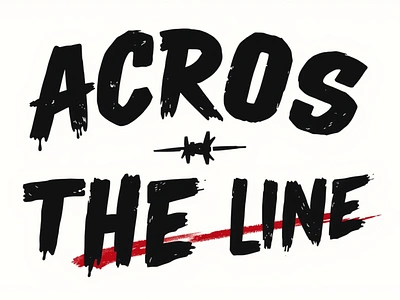 Across the Line - Trash and Rebel typeface across design font script serif