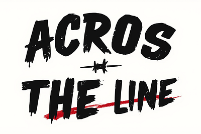 Across the Line - Trash and Rebel typeface across design font script serif