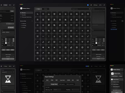 Guicon - Icon Library Dashboard animation dark dashboard design explore icon icon library saas ui ux