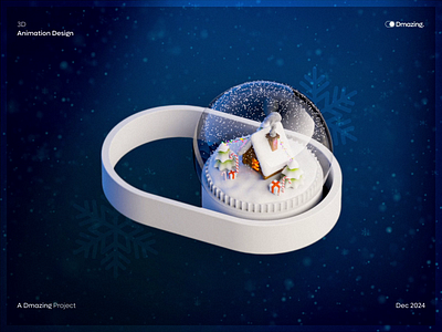 Holiday Magic in 3D: Snow Globe Animation 3ddesign 3dmodeling artisticexpression christmas cinema4d creativestudio holidaydesign snow snowglobe winter