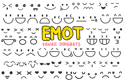 Emot Kawaii Font logo