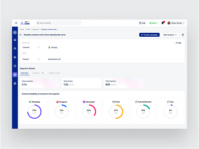 Segment details design saas ui ux