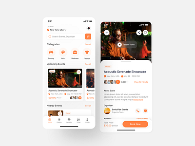 Event Booking Mobile App UIUX Design | Figma | App Designer | UI adobe xd android app app design app designer app developer design event app event booking event booking app figma hire ui ux designer insightlancer ios ui ui design uiux user interface ux ux design