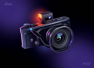 Linhof 📸 💜 art artdirection camera dribbblers glasseffect gradient illustration illustrationdesign lens lifestyle linhof neon product productdesign