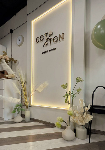 Corporate identity for beauty studio Cotton beauty beauty salon brand identity branding corporate identity cotton girl graphic design identity lashmaker logo logo design logos logotype woman beauty