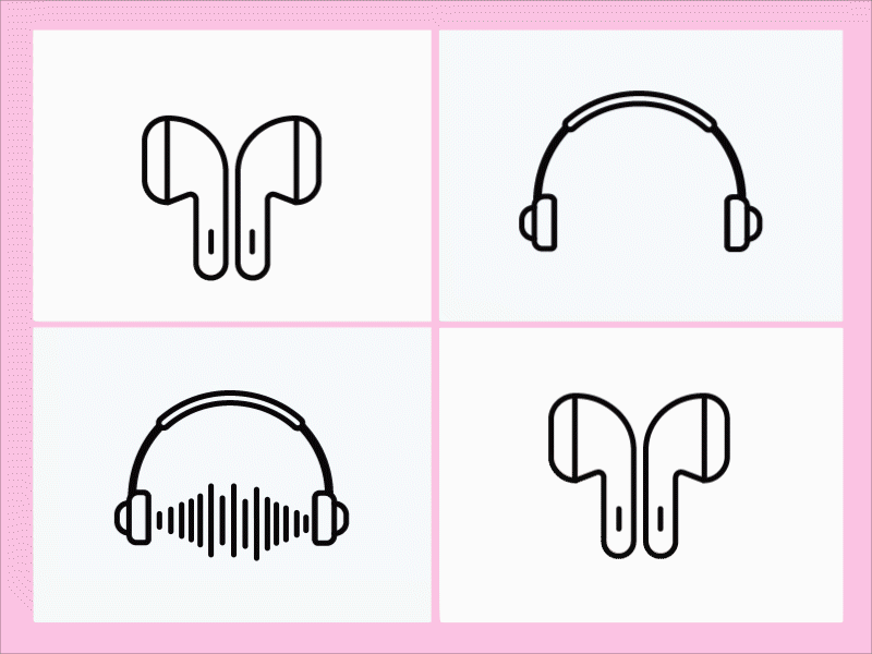 Bluetooth Headphone icon Animation Design animation bluetooth blutooth animation branding graphic design headphone headphone ani icon animation icon design illustration motion graphics