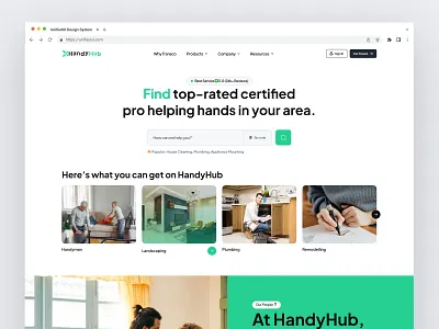 Hundyman Service - Landing Page design digital business handyman landing page layouts services ui ui design unified ui unifiedui user experiance ux website