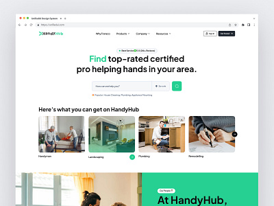 Hundyman Service - Landing Page design digital business handyman landing page layouts services ui ui design unified ui unifiedui user experiance ux website