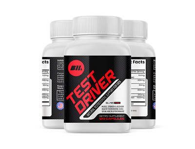 Test Driver Supplement booster supplements label design product packaging supplement supplement label design