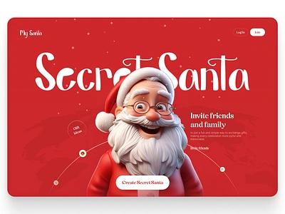 Secret Santa, Christmas | web design, landing page christmas development gifts new year no code no code development nocode santa secret santa ui ui design ui ux uidesign web design web development