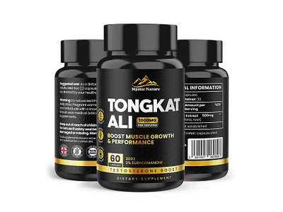 Tongkat Ali dietary supplement label label design longjack muscle growth nutrition packaging packaging design supplement tongkat ali