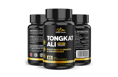 Tongkat Ali dietary supplement label label design longjack muscle growth nutrition packaging packaging design supplement tongkat ali