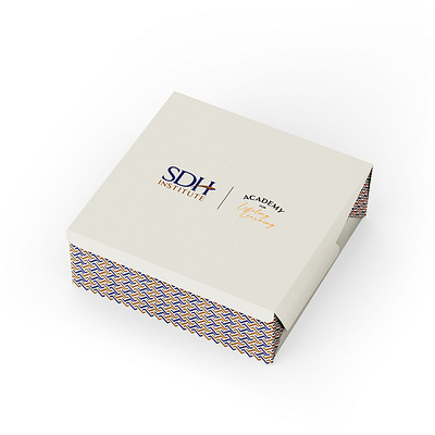 SDH Institute Academy box box label box label design box packaging box packaging design mockup product packaging