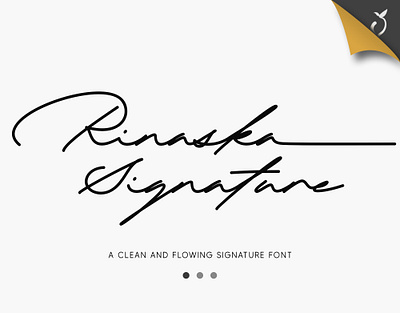 Rinaska Signature branding design fonts graphic design handlettering logo typeface typography