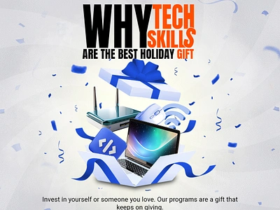 Tech skills branding cephas design flyer gift giveaway graphic design hemarez ict hub illustration logo oluwatimileyin skills tech typography vector